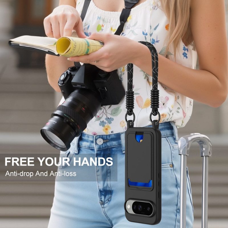 Hülle Google Pixel 10 / 10 Pro Kartenetui Mit Lanyard