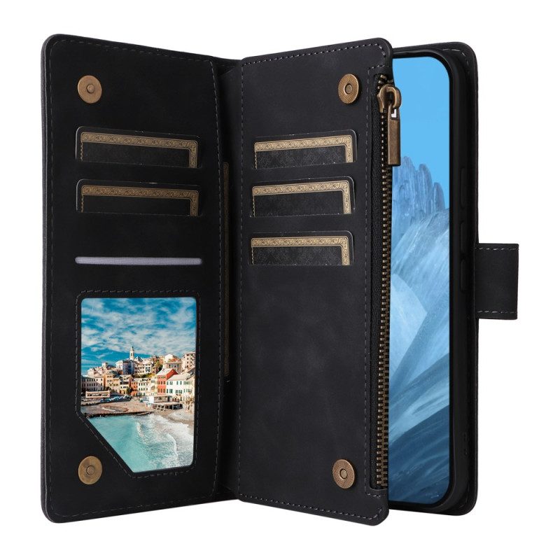 Lederhüllen Für Google Pixel 10 / 10 Pro Geldbörse Mit Reißverschlusstasche