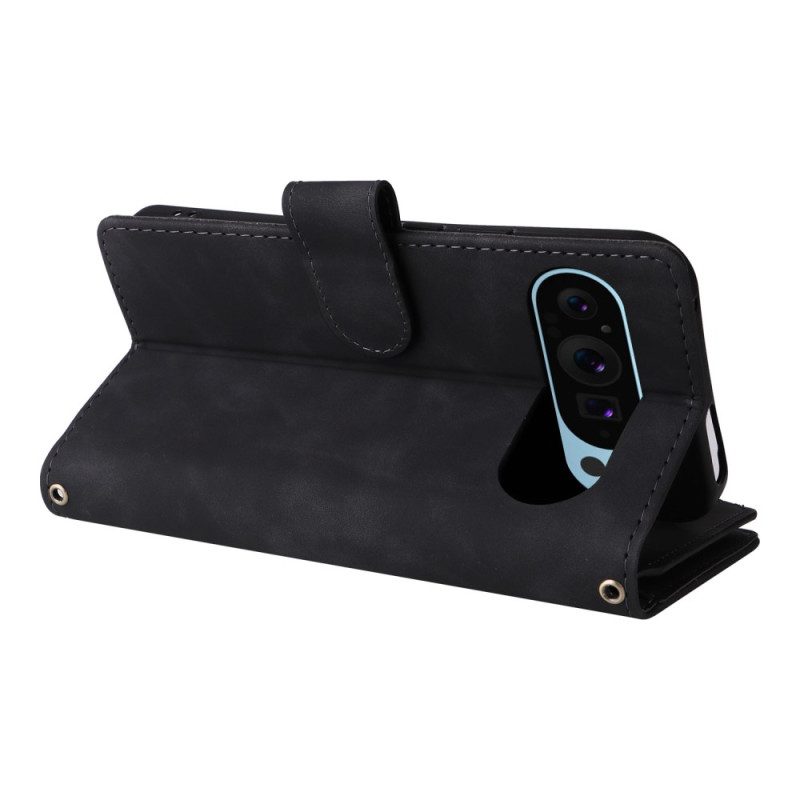 Lederhüllen Für Google Pixel 10 / 10 Pro Geldbörse Mit Reißverschlusstasche