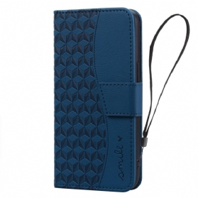 Lederhüllen Für Google Pixel 10 / 10 Pro Lächeln Und Rautenmuster