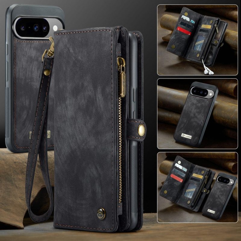 Lederhüllen Google Pixel 10 / 10 Pro Handyhülle Abnehmbare Tasche Und Handschlaufe