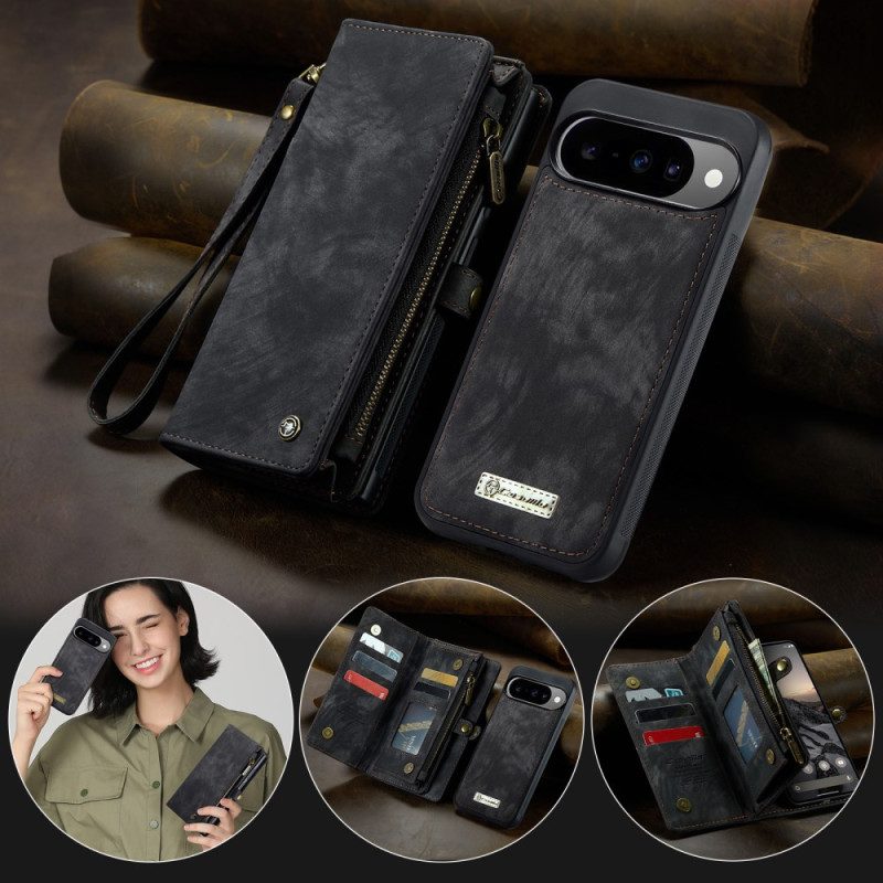 Lederhüllen Google Pixel 10 / 10 Pro Handyhülle Abnehmbare Tasche Und Handschlaufe