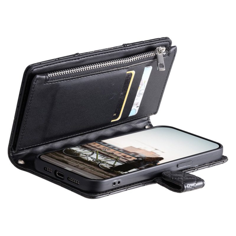 Lederhüllen Google Pixel 10 / 10 Pro Handyhülle Gesteppt Mit Reißverschlussfach