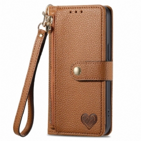 Lederhüllen Google Pixel 10 / 10 Pro Handyhülle Rfid-schutz Mit Herzdesign