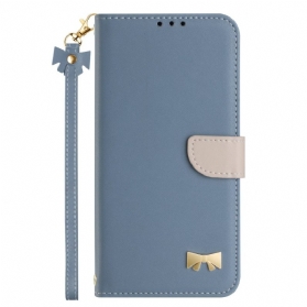 Lederhüllen Google Pixel 10 / 10 Pro Handyhülle Zweifarbig Mit Lanyard