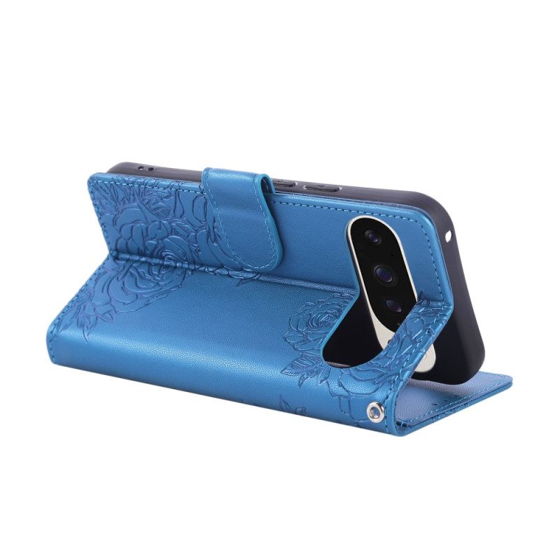 Lederhüllen Google Pixel 10 / 10 Pro Rosenmuster