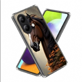 Hülle Xiaomi Redmi Note 13 4g Handyhülle Pferdemuster