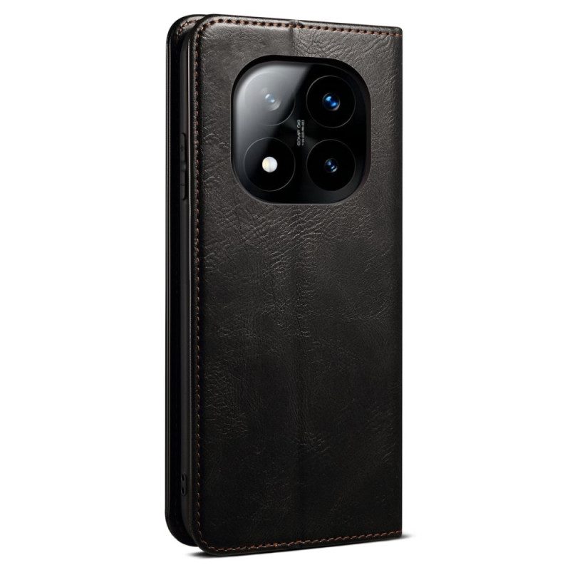 Flip Case Für Xiaomi Redmi Note 14 Pro 5g Gewachstes Kunstleder