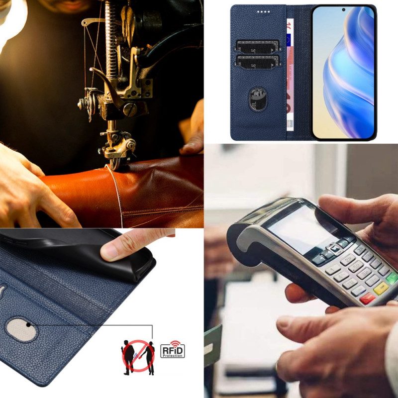 Flip Case Für Xiaomi Redmi Note 14 Pro 5g Strukturierter Rfid-schutz