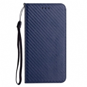 Flip Case Xiaomi Redmi Note 14 Pro 5g Carbonfaser Mit Riemen