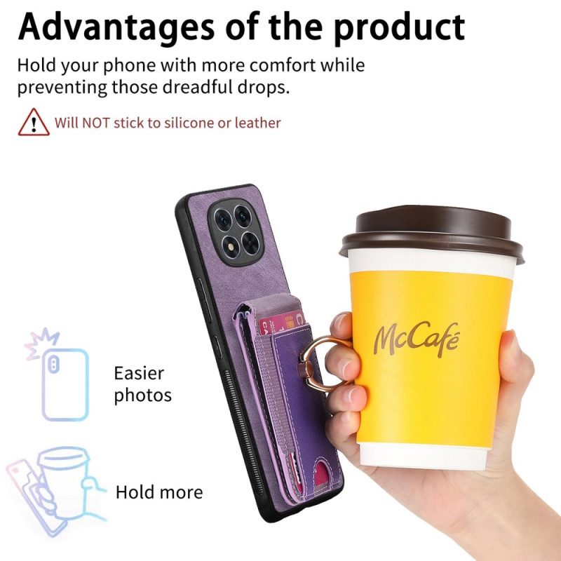 Hülle Xiaomi Redmi Note 14 Pro 5g Magnetischer Kartenhalter Mit Vertikaler Klappe