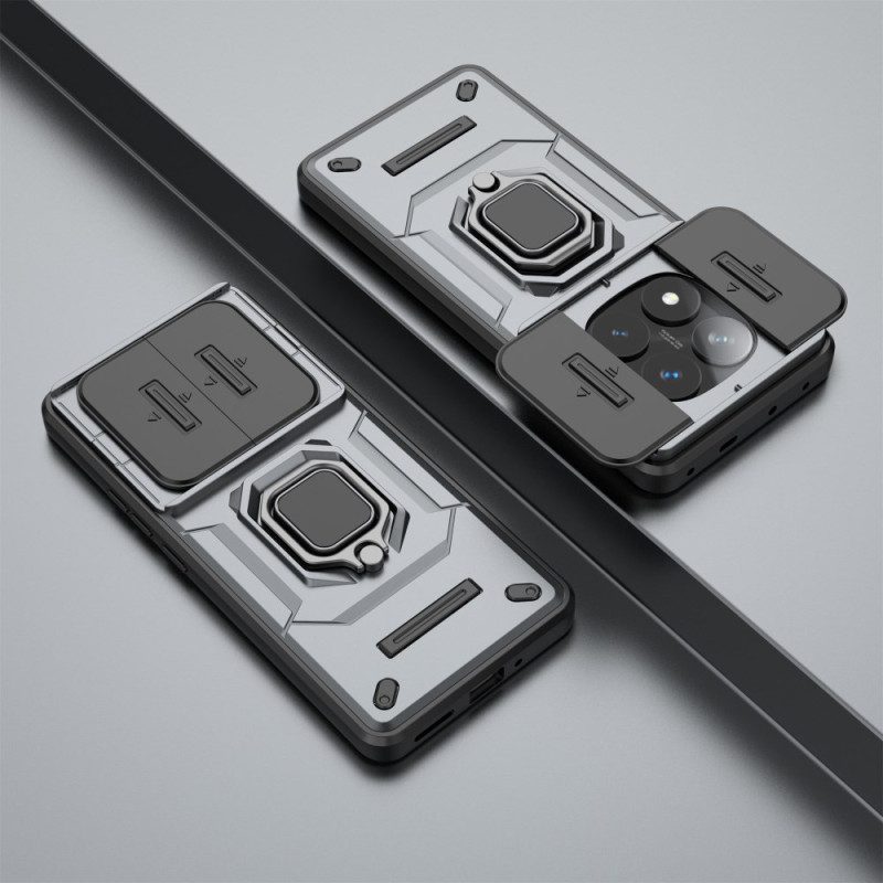 Hülle Xiaomi Redmi Note 14 Pro 5g Robuster Ringhalter Und Linsenschutz