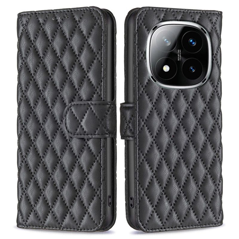 Lederhüllen Für Xiaomi Redmi Note 14 Pro 5g Klassisch Gesteppt