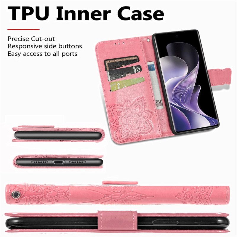 Lederhüllen Xiaomi Redmi Note 14 Pro 5g Handyhülle Barocker Schmetterling