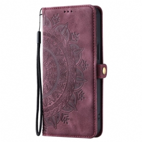 Lederhüllen Xiaomi Redmi Note 14 Pro 5g Handyhülle Mandala-wildlederoptik