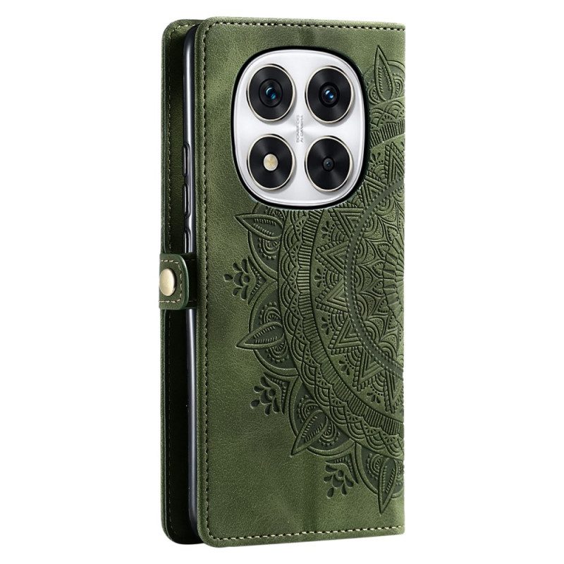 Lederhüllen Xiaomi Redmi Note 14 Pro 5g Handyhülle Mandala-wildlederoptik