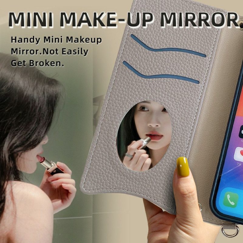 Lederhüllen Xiaomi Redmi Note 14 Pro 5g Handyhülle Portemonnaie Mit Kette