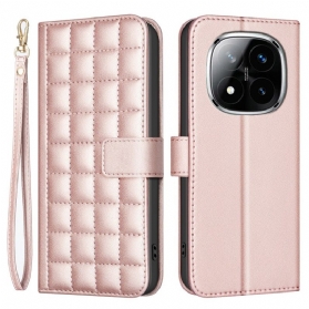 Lederhüllen Xiaomi Redmi Note 14 Pro 5g Handyhülle Premium-steppriemen