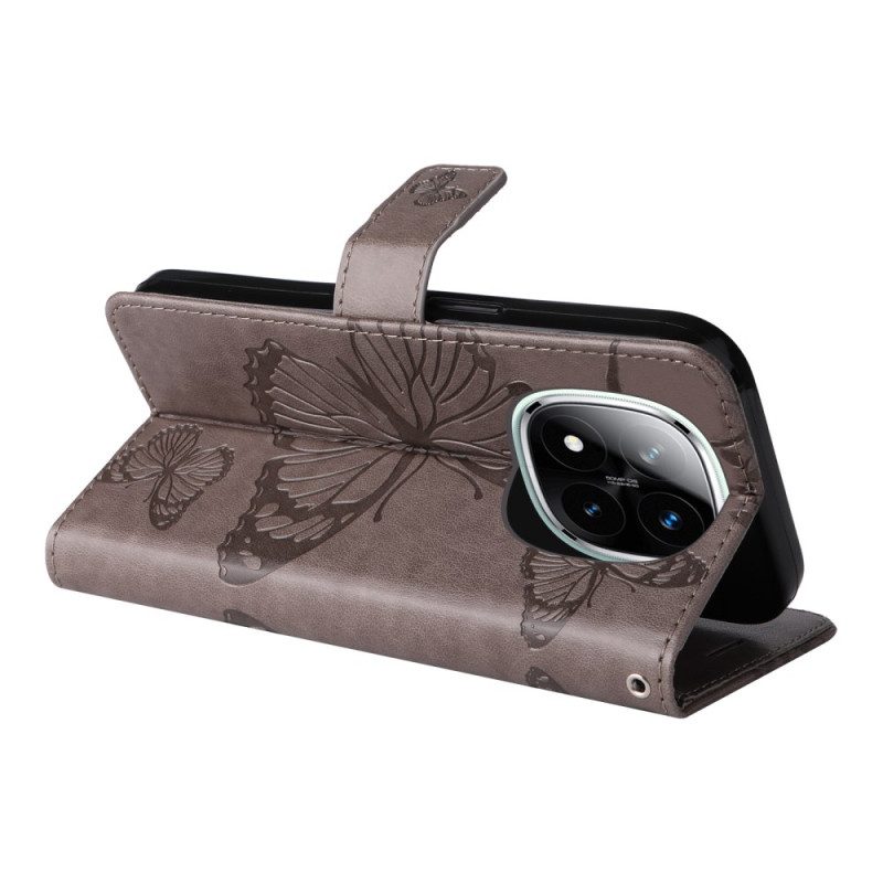 Lederhüllen Xiaomi Redmi Note 14 Pro 5g Handyhülle Riesige Schmetterlinge