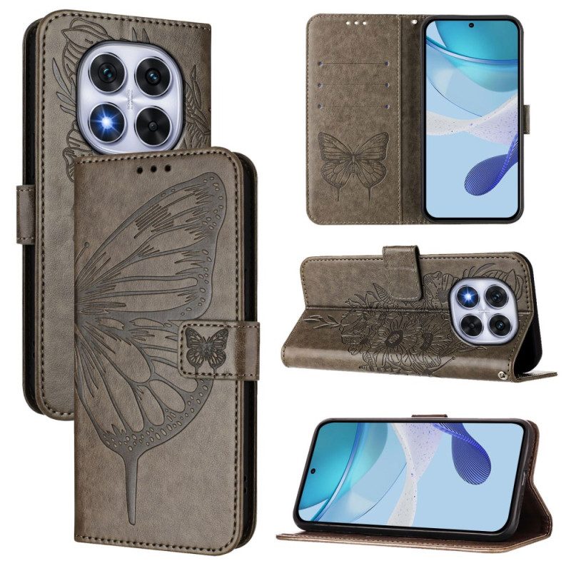 Lederhüllen Xiaomi Redmi Note 14 Pro 5g Handyhülle Schmetterlingsgrafik