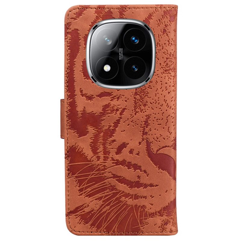 Lederhüllen Xiaomi Redmi Note 14 Pro 5g Handyhülle Tigerprint