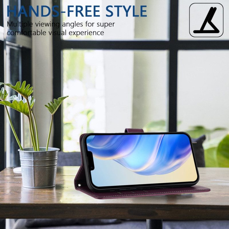 Lederhüllen Xiaomi Redmi Note 14 Pro 5g Handyhülle Wabenmuster