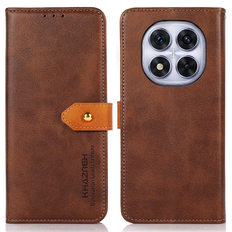 Lederhüllen Xiaomi Redmi Note 14 Pro 5g Khazneh Goldverschluss