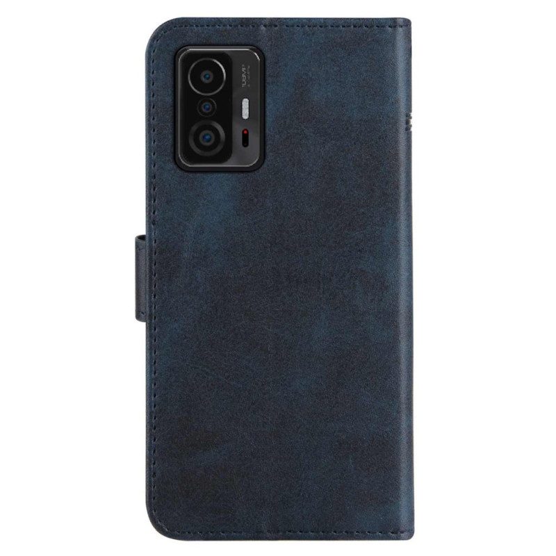 Flip Case Für Xiaomi 11T / 11T Pro Mit Kordel Riemchen-geo-ledereffekt