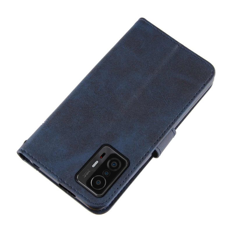 Flip Case Für Xiaomi 11T / 11T Pro Mit Kordel Riemchen-geo-ledereffekt