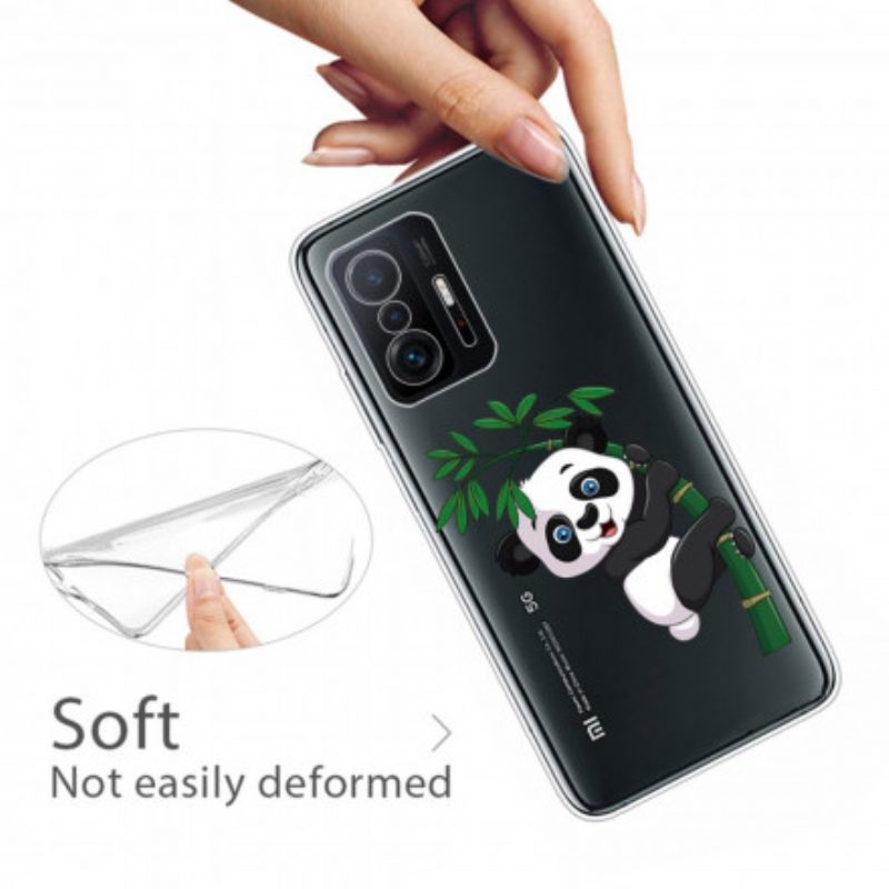 Hülle Für Xiaomi 11T / 11T Pro Nahtloser Panda Auf Bambus