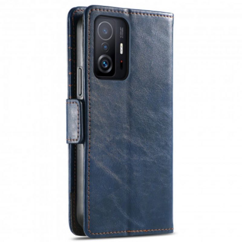 Lederhüllen Für Xiaomi 11T / 11T Pro Zweifarbiger Doppelverschluss