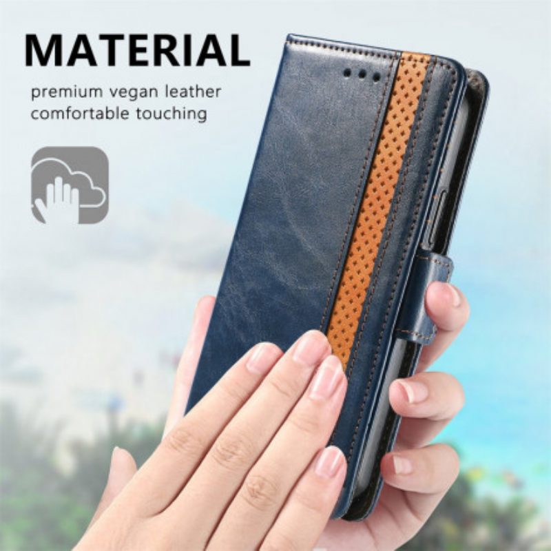 Lederhüllen Für Xiaomi 11T / 11T Pro Zweifarbiger Doppelverschluss