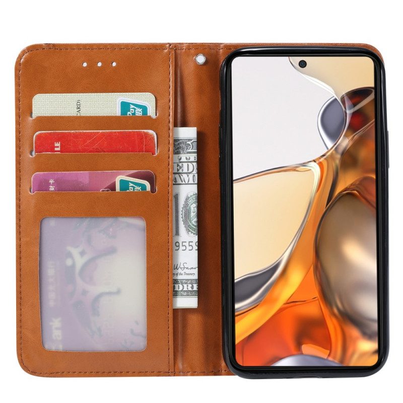 Schutzhülle Für Xiaomi 11T / 11T Pro Flip Case Kartenhalter Aus Kunstleder