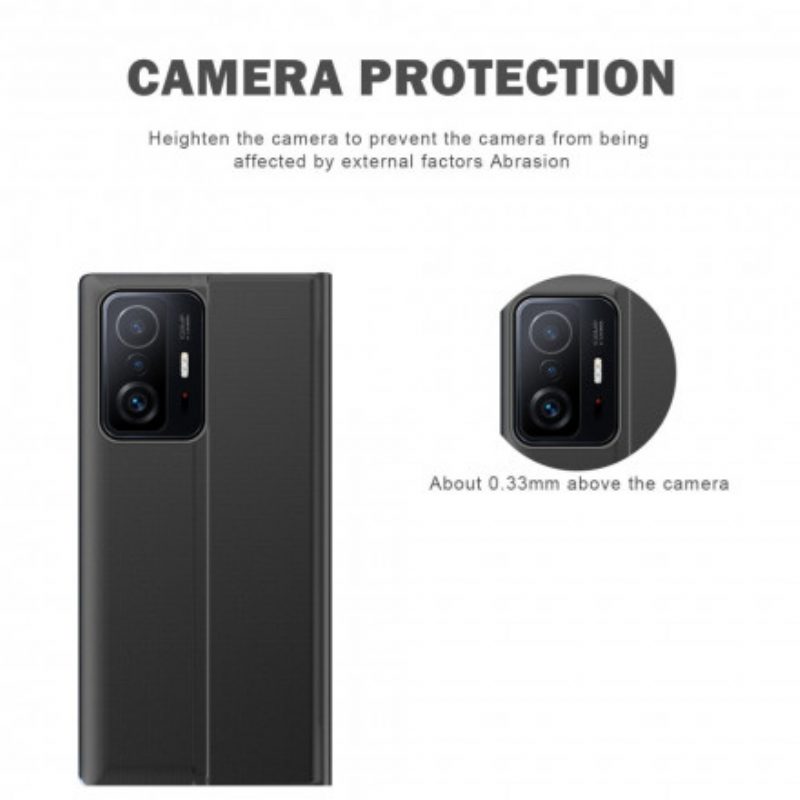 Schutzhülle Für Xiaomi 11T / 11T Pro Strukturiertes Kunstleder