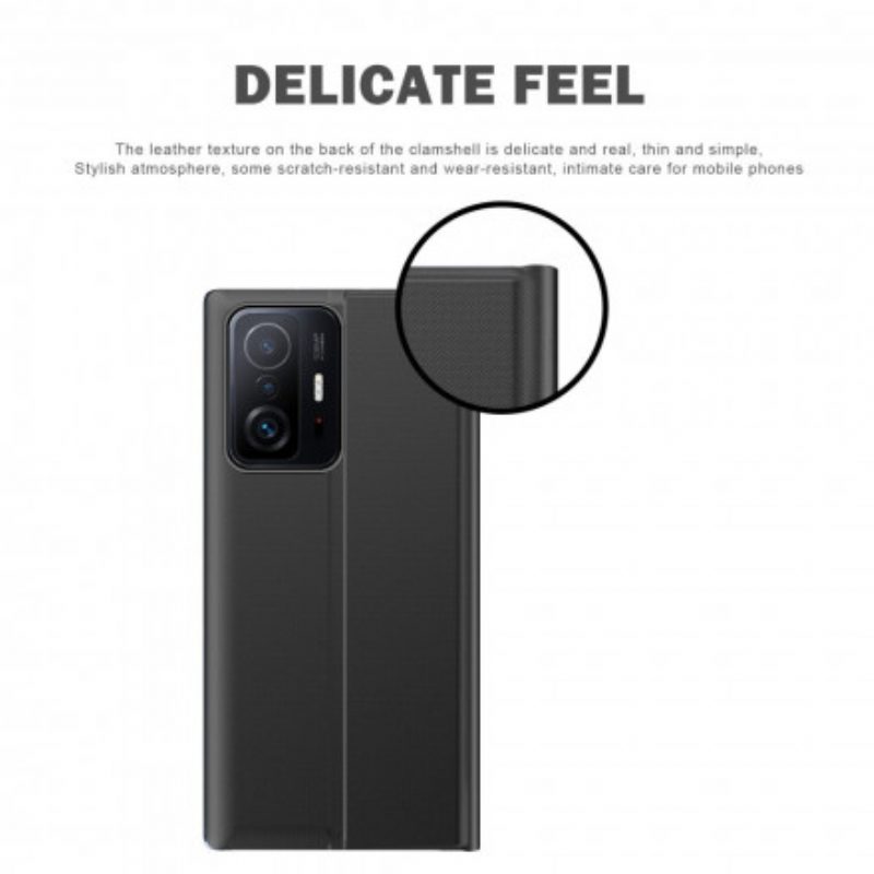 Schutzhülle Für Xiaomi 11T / 11T Pro Strukturiertes Kunstleder