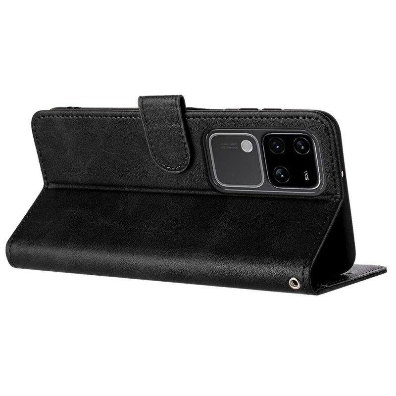 Lederhüllen Für Vivo V30 5g Lederoptik Mit Armband