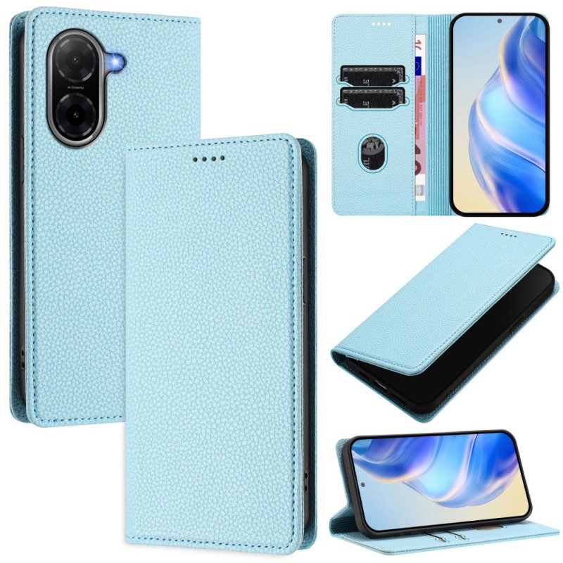 Flip Case Poco C71 Handyhülle Hellbraunes Kunstleder