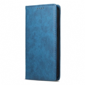 Flip Case Poco C71 Handyhülle Hellbraunes Kunstleder