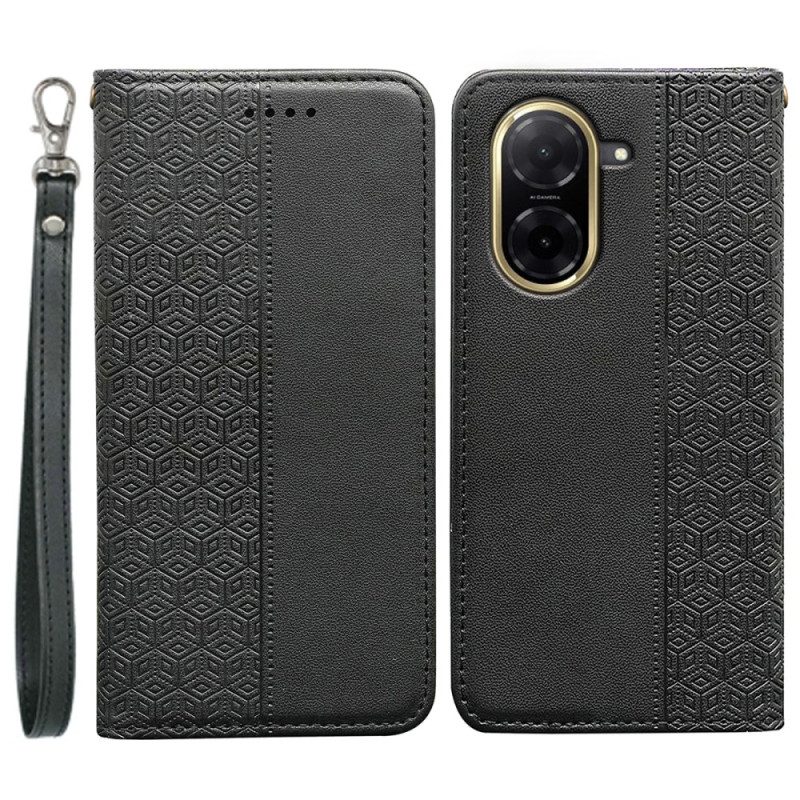 Flip Case Poco C71 Karomuster