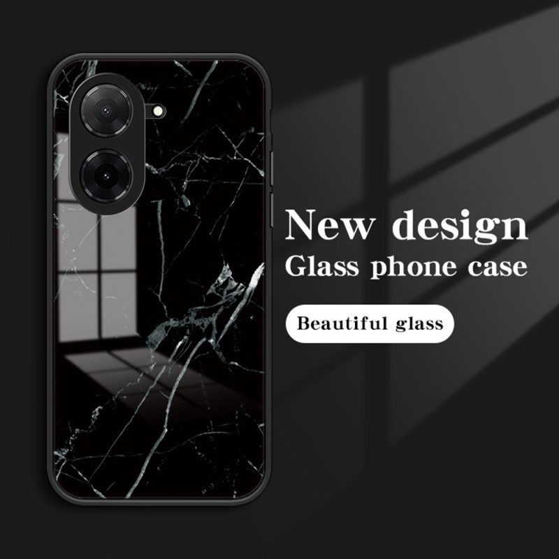 Hülle Für Poco C71 Gehärtetes Glas Mit Marmormuster