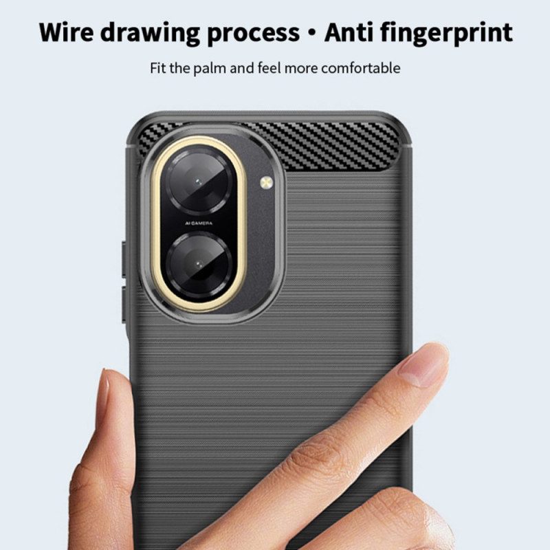 Hülle Poco C71 Gebürstete Kohlefaser