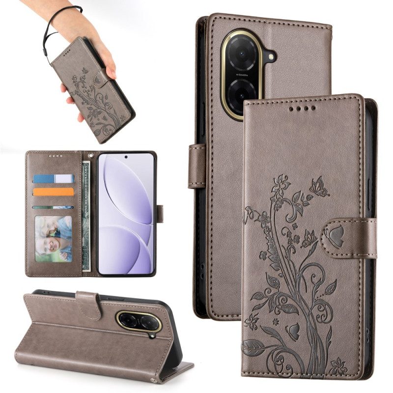 Lederhüllen Poco C71 Blumenmuster