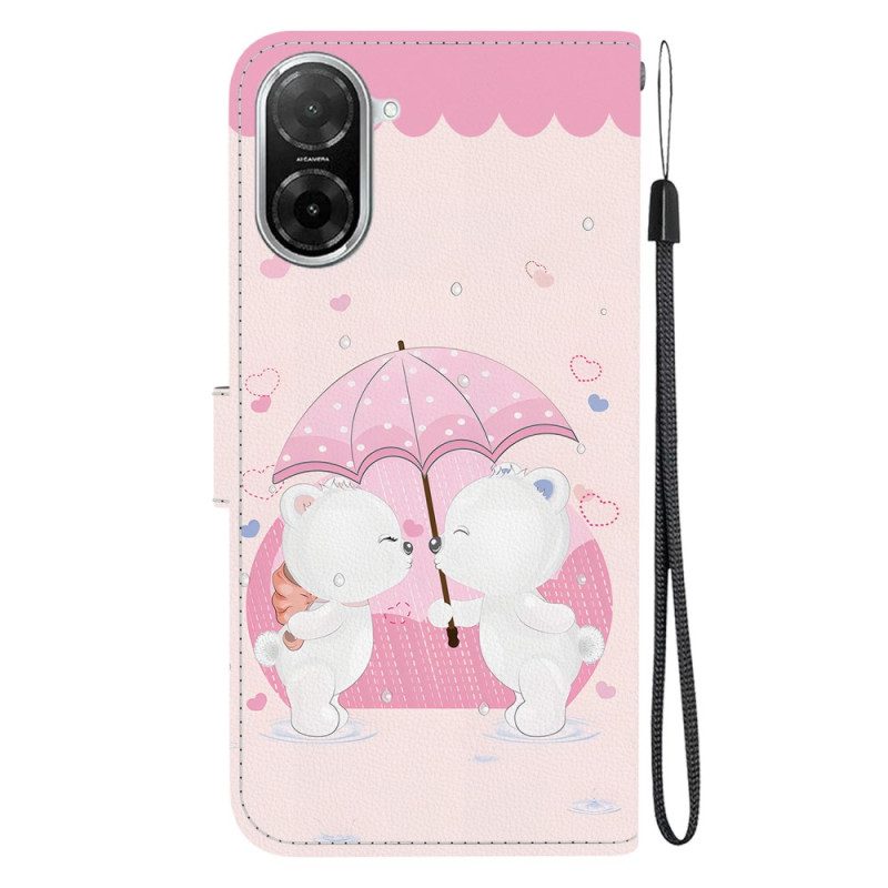 Lederhüllen Poco C71 Handyhülle Bärenmuster