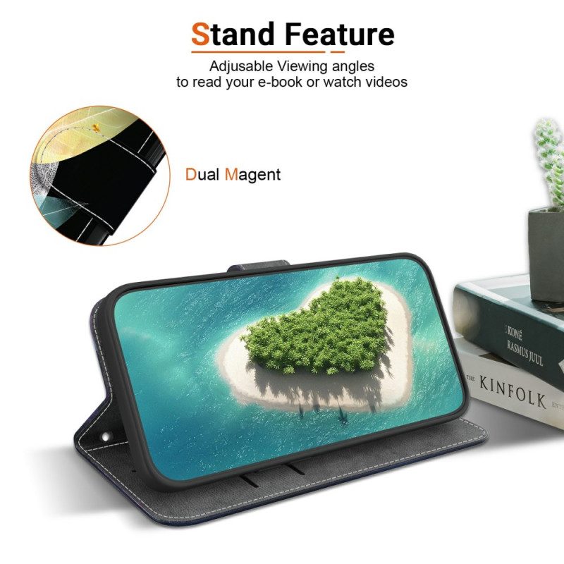 Lederhüllen Poco C71 Handyhülle Bunte Blätter