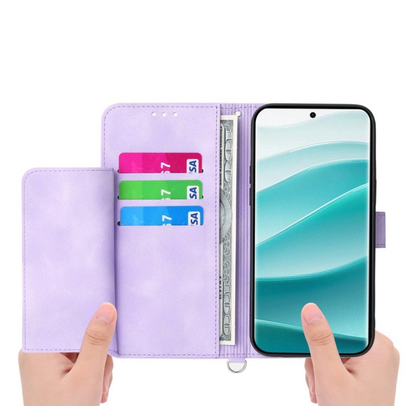 Lederhüllen Poco C71 Handyhülle Florale Spitze Mit Trageband Und Schultergurt