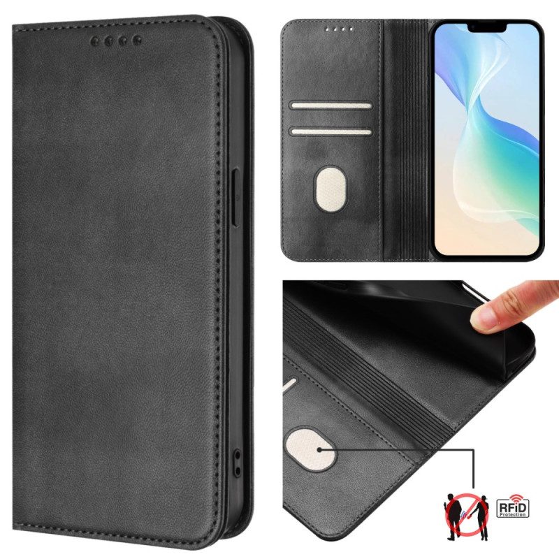 Lederhüllen Poco C71 Handyhülle Rfid-schutz Im Retro-design