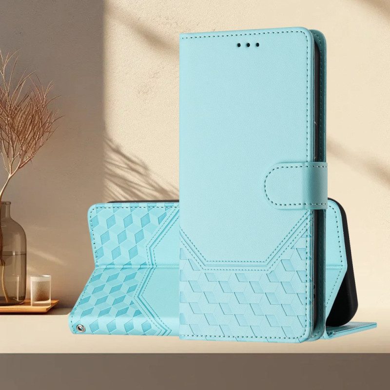 Lederhüllen Poco C71 Handyhülle Wabenmuster