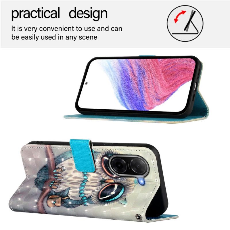 Lederhüllen Poco C71 Miss Owl