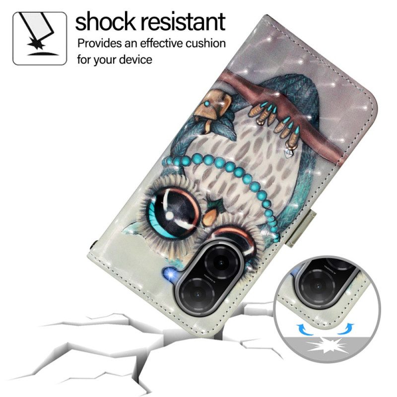 Lederhüllen Poco C71 Miss Owl