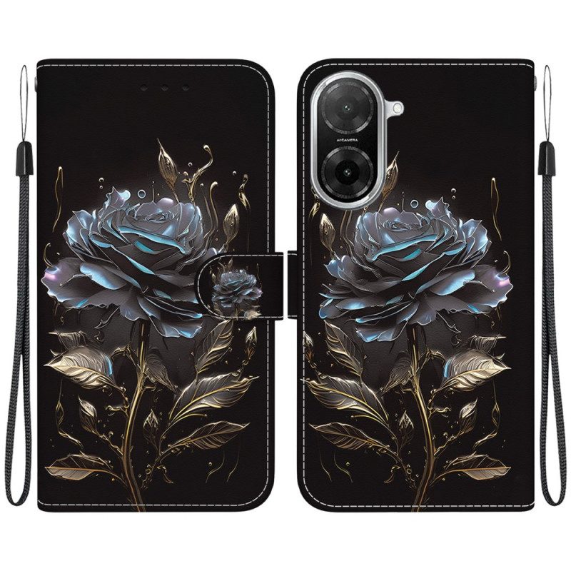 Lederhüllen Poco C71 Schwarze Rose